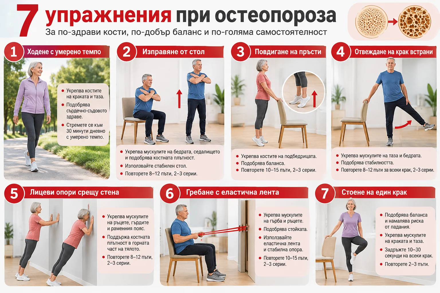 Упражнения при остеопороза